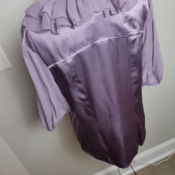 Marc Bouwer Blouse Lavender Silk Large - Picture 7 of 11